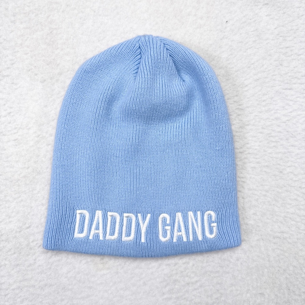 Call Her Daddy Daddy Gang Beanie Hat Light Blue Barstool Sports Alex Cooper